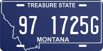 MT license plate 971725G