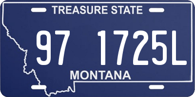 MT license plate 971725L
