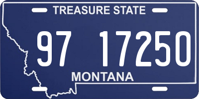 MT license plate 971725O