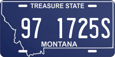 MT license plate 971725S