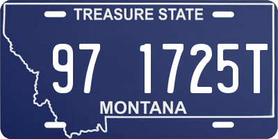 MT license plate 971725T