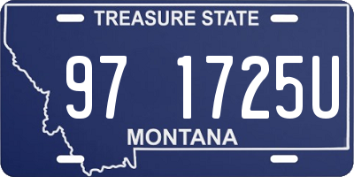 MT license plate 971725U