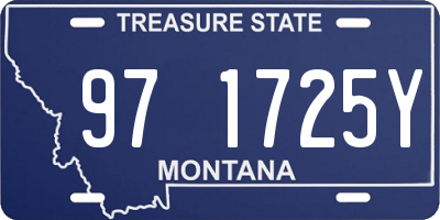 MT license plate 971725Y