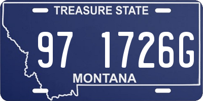 MT license plate 971726G