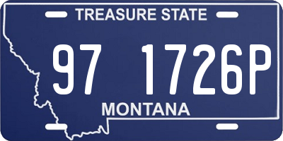 MT license plate 971726P