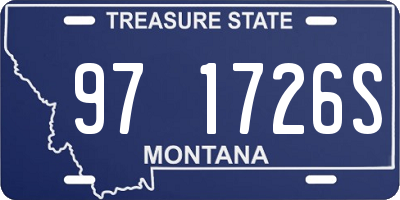 MT license plate 971726S