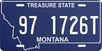 MT license plate 971726T
