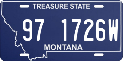 MT license plate 971726W