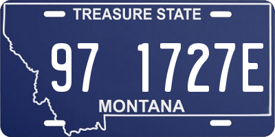 MT license plate 971727E