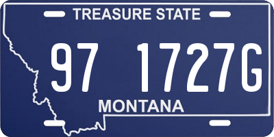 MT license plate 971727G