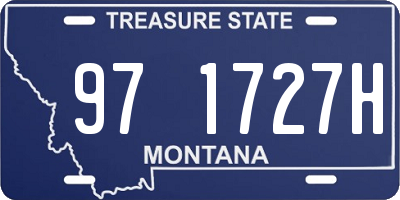 MT license plate 971727H