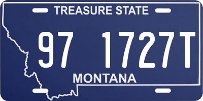 MT license plate 971727T