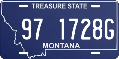 MT license plate 971728G