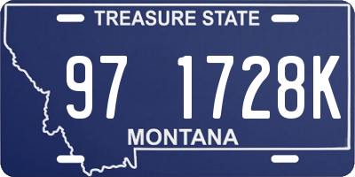 MT license plate 971728K