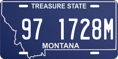 MT license plate 971728M