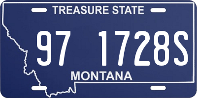 MT license plate 971728S