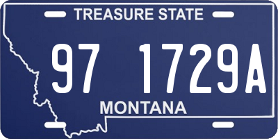 MT license plate 971729A