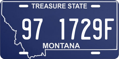 MT license plate 971729F