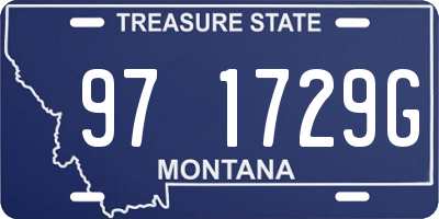 MT license plate 971729G