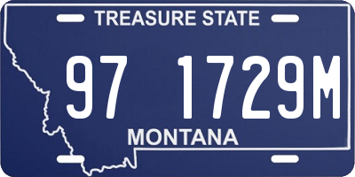 MT license plate 971729M