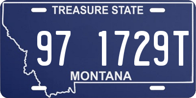 MT license plate 971729T