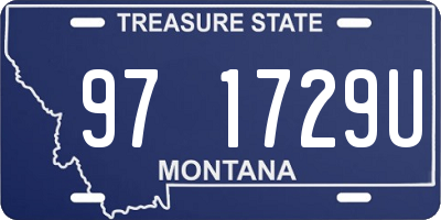 MT license plate 971729U