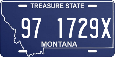 MT license plate 971729X