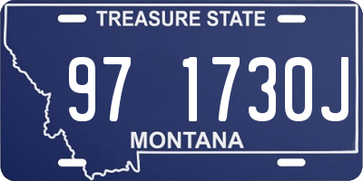 MT license plate 971730J