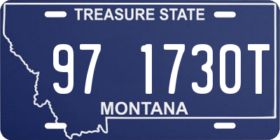 MT license plate 971730T