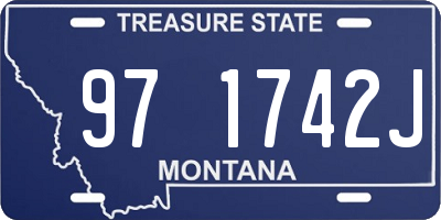 MT license plate 971742J