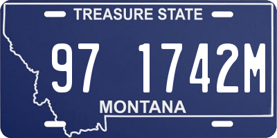 MT license plate 971742M