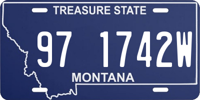 MT license plate 971742W