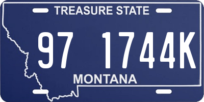 MT license plate 971744K