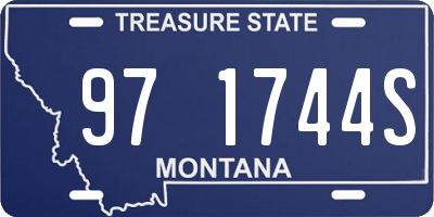 MT license plate 971744S