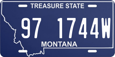 MT license plate 971744W