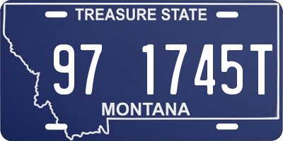 MT license plate 971745T