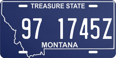 MT license plate 971745Z