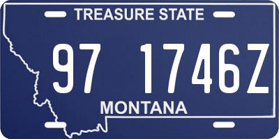 MT license plate 971746Z