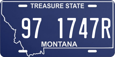 MT license plate 971747R