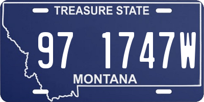 MT license plate 971747W
