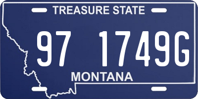 MT license plate 971749G