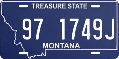 MT license plate 971749J