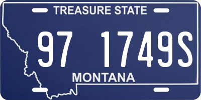 MT license plate 971749S