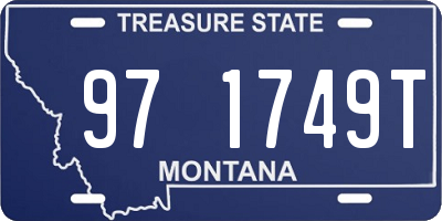 MT license plate 971749T
