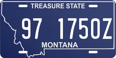 MT license plate 971750Z