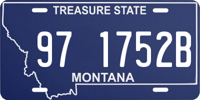MT license plate 971752B