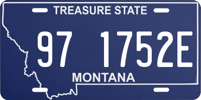 MT license plate 971752E