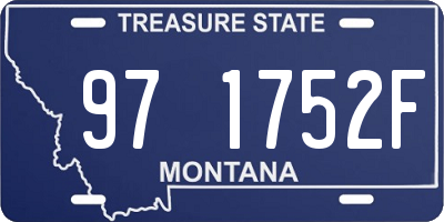 MT license plate 971752F
