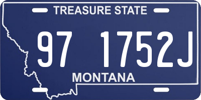 MT license plate 971752J