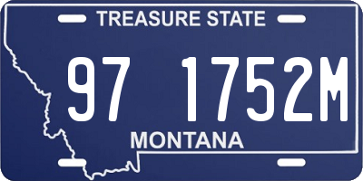 MT license plate 971752M
